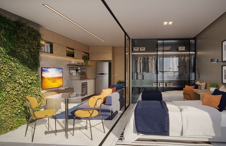 Perspectiva do Studio 36m²